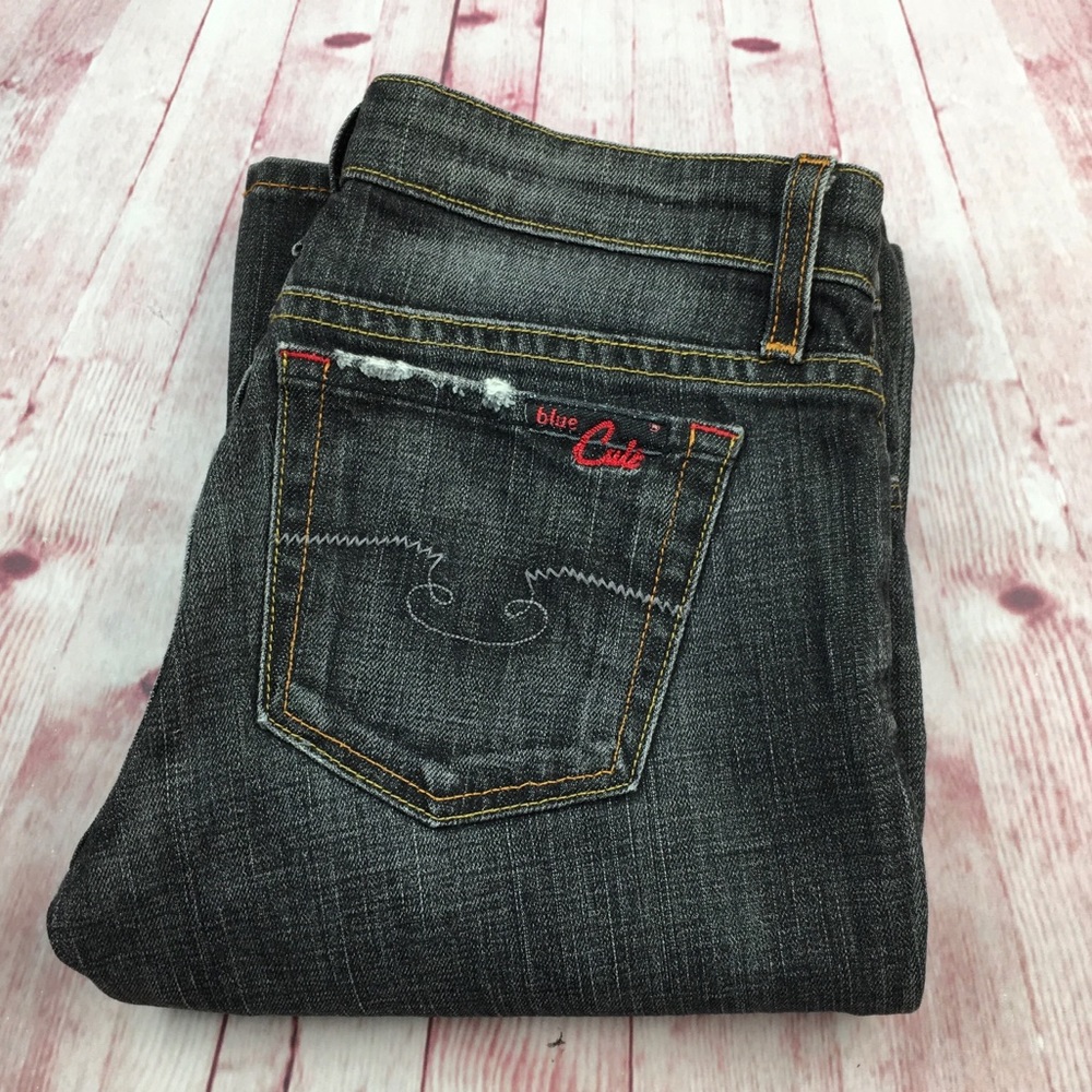 ➡️Blue Cult Women Bootcut Jean in Faded Black Wash Size 27x32”